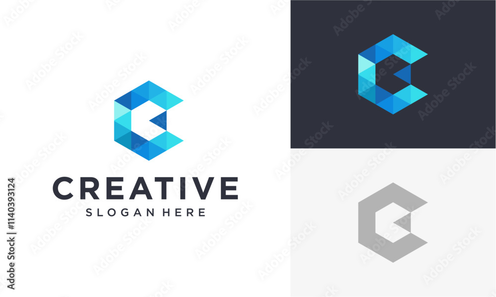 initial c vector logo initial c vector logo