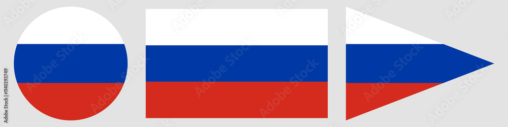 Russia flag, circle flag of Russia, Russia flag, triangle flag Russia flag, circle flag of Russia, Russia flag, triangle flag