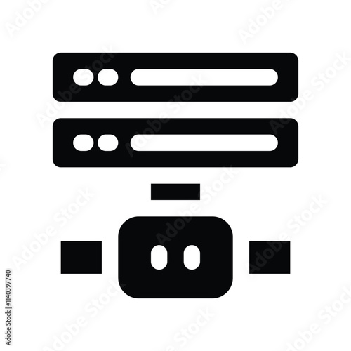 server icon. vector glyph icon for your website, mobile, presentation, and logo design.