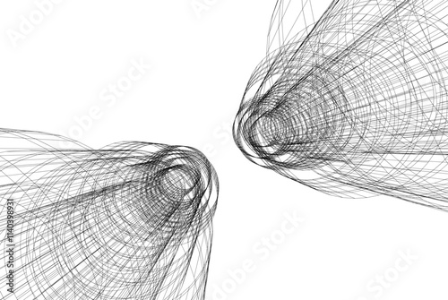 Abstract architectural background 3d illustration