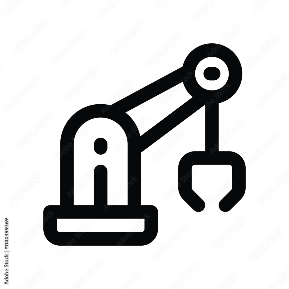 robotic arm icon. vector line icon for your website, mobile, presentation, and logo design. robotic arm icon. vector line icon for your website, mobile, presentation, and logo design.