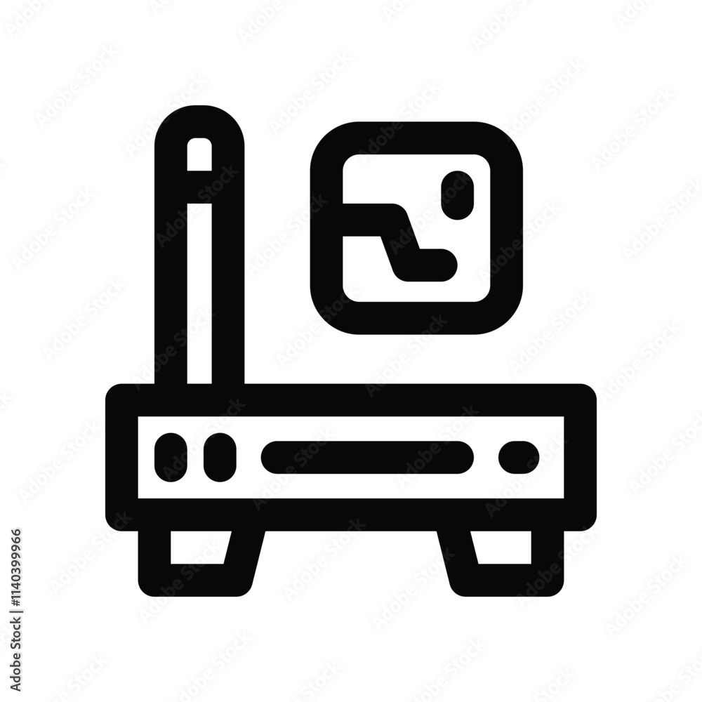 router icon. vector line icon for your website, mobile, presentation, and logo design. router icon. vector line icon for your website, mobile, presentation, and logo design.