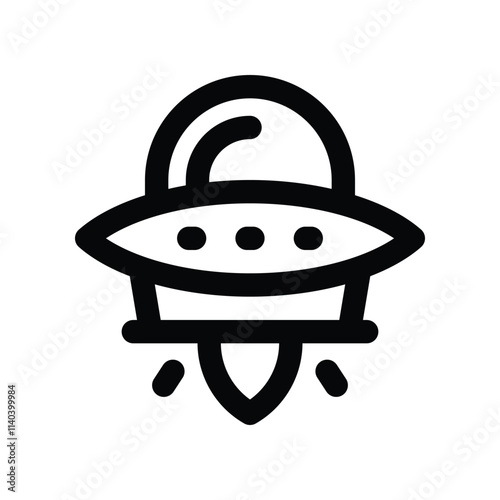 ufo icon. vector line icon for your website, mobile, presentation, and logo design.