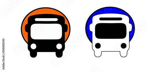 Bus Icon editable vector