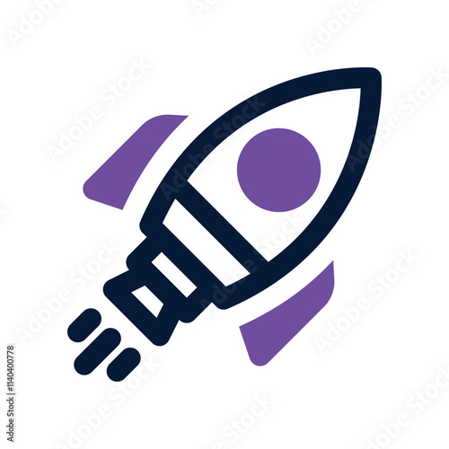 rocket icon. vector dual tone icon for your website, mobile, presentation, and logo design.