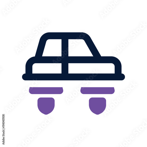 flying car icon. vector dual tone icon for your website, mobile, presentation, and logo design.