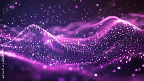 Abstract purple technology background featuring digital lines, circuit boards, and data streams symbolizing modern tech innovations and digital transformation concepts. 