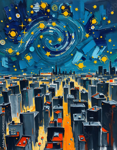 A Mid-Century Brushstroke Landscape
