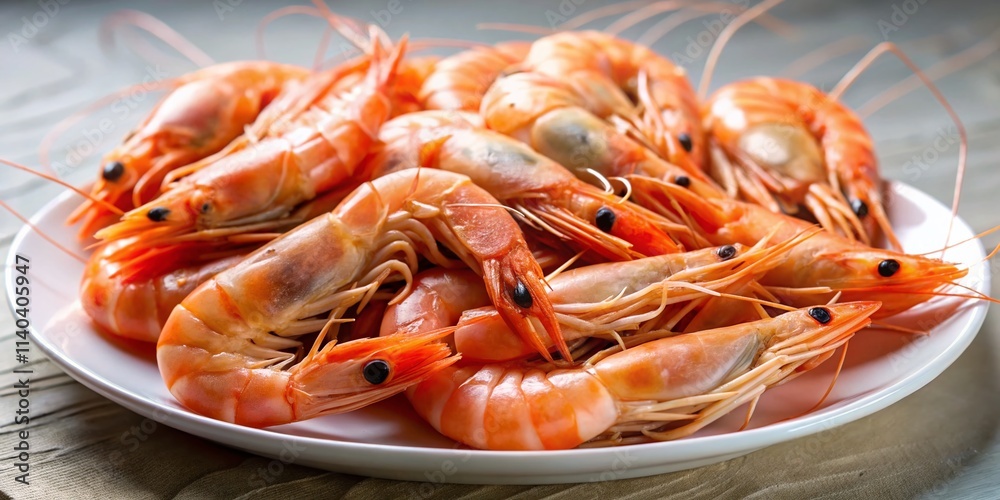 Fresh Raw Prawns Rotating Closeup: Slow Motion Seafood Background Fresh Raw Prawns Rotating Closeup: Slow Motion Seafood Background