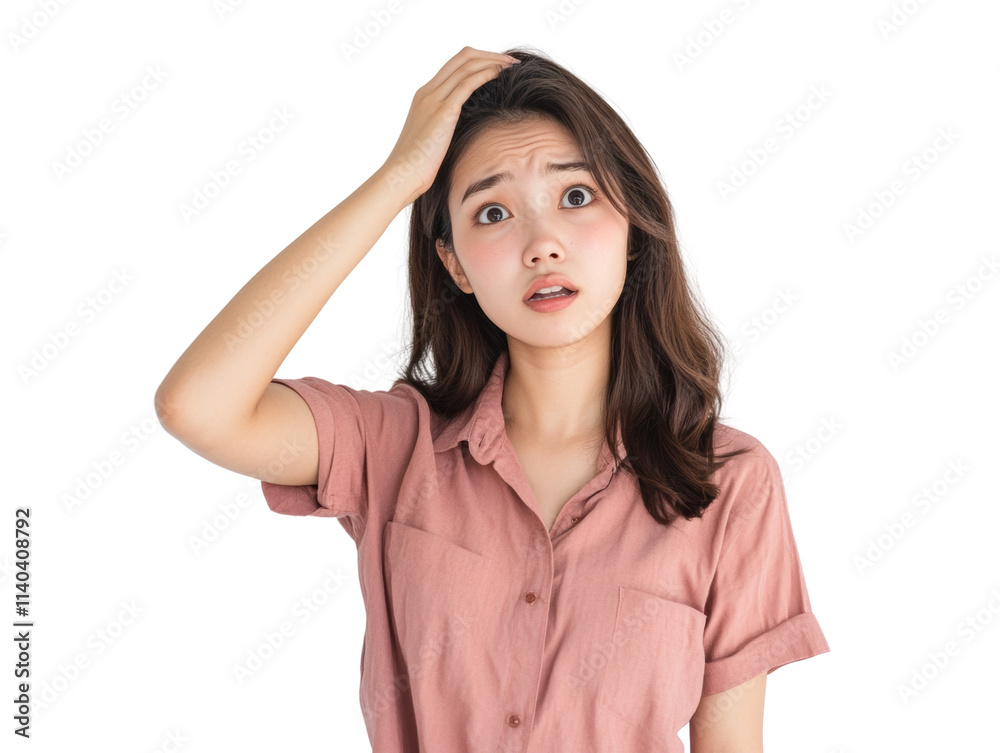 Dizzy Asian Woman Holding Head – Vertigo or Migraine Pain Dizzy Asian Woman Holding Head – Vertigo or Migraine Pain