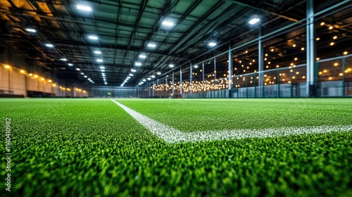 Wallpaper Mural Indoor Cricket Practice Nets Expansive Facility Ground-Level View Polished Flooring for Enhanced Training Torontodigital.ca