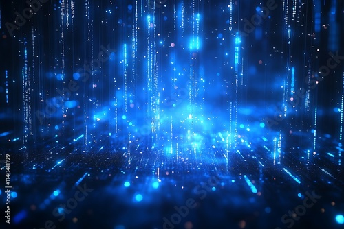 Digital Glittering Network Background