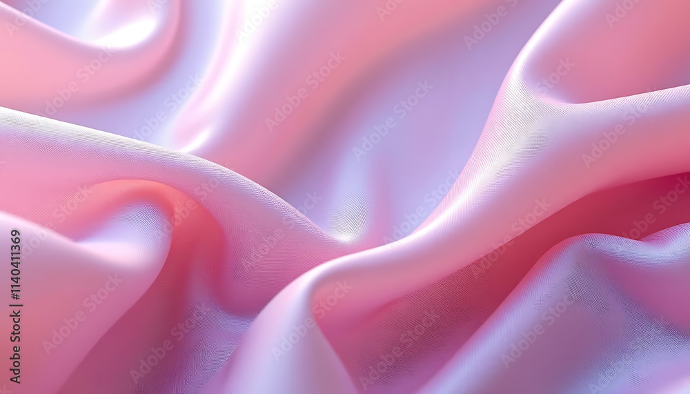 Obraz premium Ethereal Silk Sheets - Layers of translucent glowing silk-like textures. background copyspace