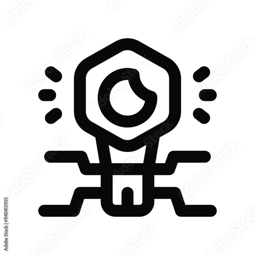 virus icon. vector line icon for your website, mobile, presentation, and logo design.
