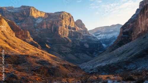 Majestic Mountain Canyon at Sunrise