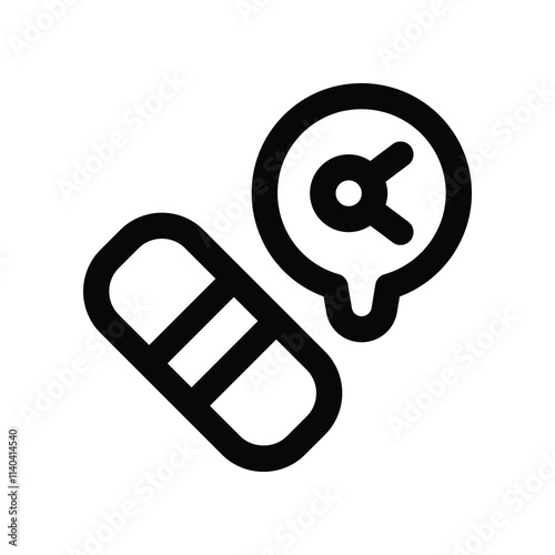 drug icon. vector line icon for your website, mobile, presentation, and logo design.