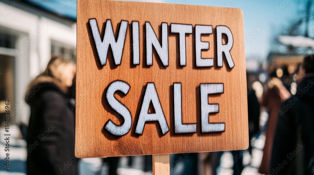 Obraz premium Winter Sale website header graphic with bold text, designed for a discount promotion