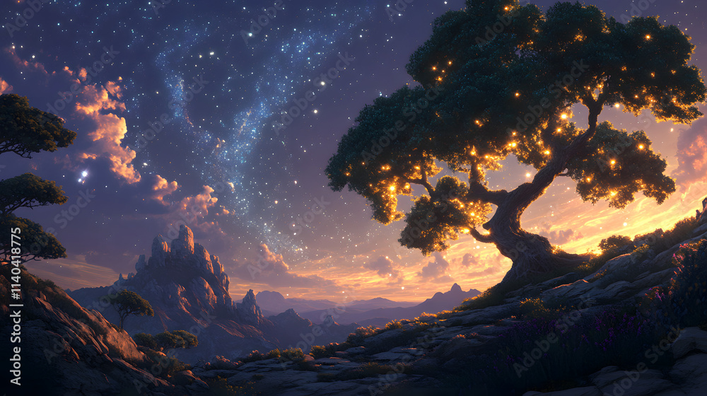 A Magical Night Sky Awash with Stars and a Splendid Nebula that Captivates the Heart and Sparks Joyful Dreams A Magical Night Sky Awash with Stars and a Splendid Nebula that Captivates the Heart and Sparks Joyful Dreams