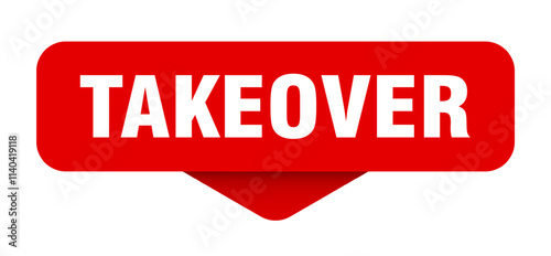 TAKEOVER banner on transparent background