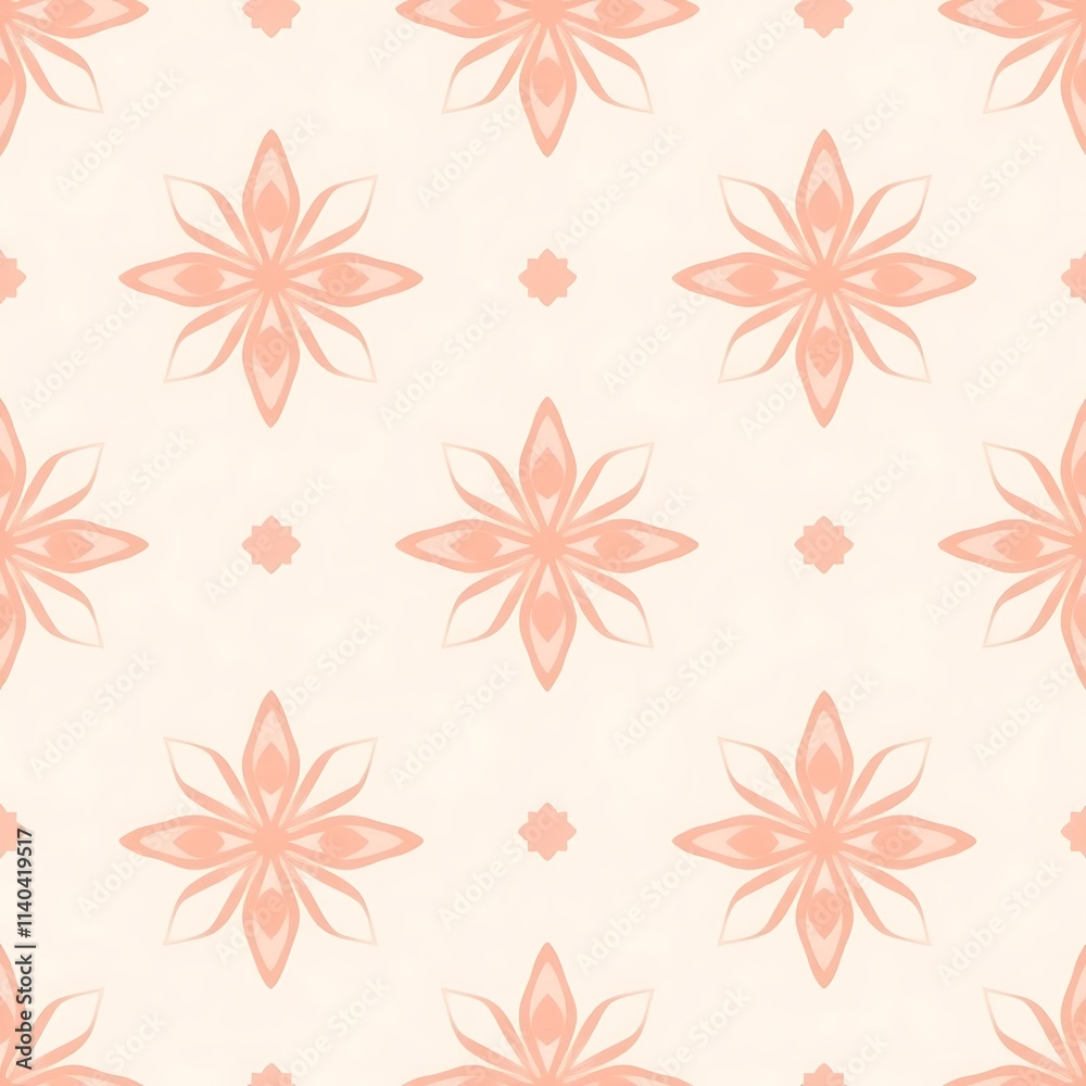 Fototapeta premium Peach Blossom Seamless Pattern 
