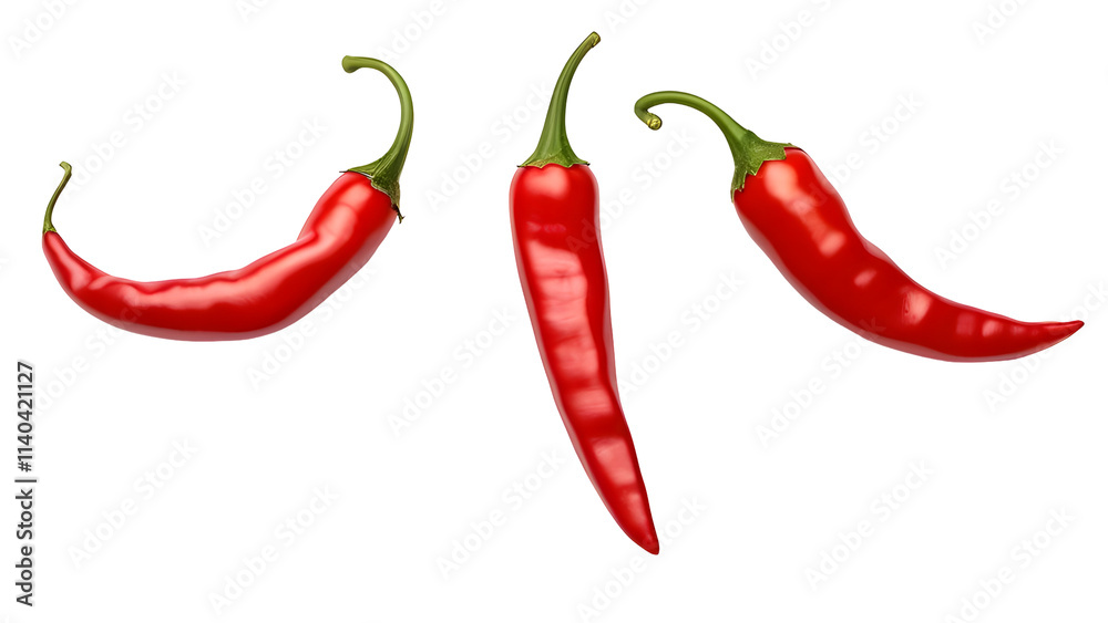 red chili peppers, isolated on transparent background red chili peppers, isolated on transparent background