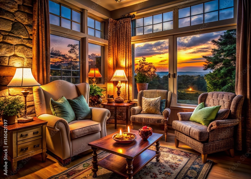Golden Years: Low Light Retirement Photography - Peaceful Sunset, Cozy Home, Senior Lifestyle Golden Years: Low Light Retirement Photography - Peaceful Sunset, Cozy Home, Senior Lifestyle
