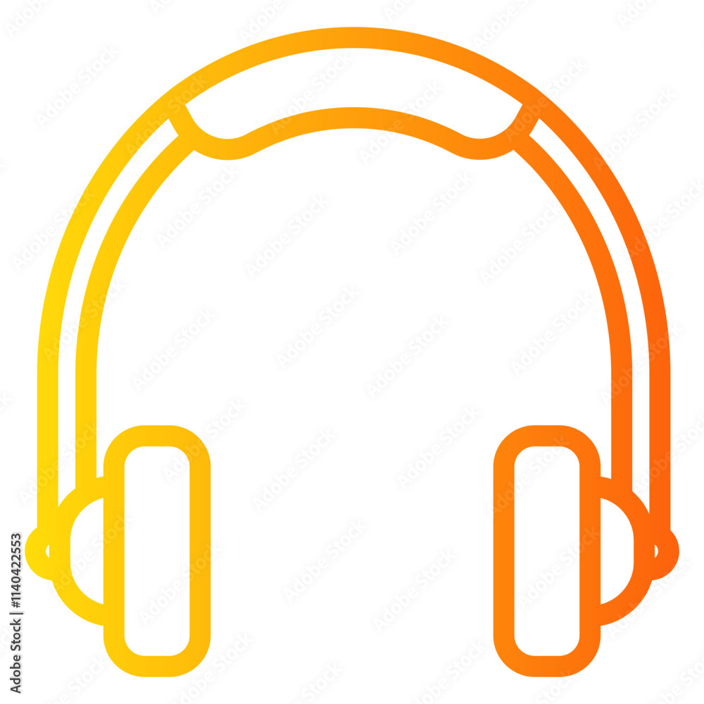 Yellow gradient technology icon image of various forms of electronic technology products