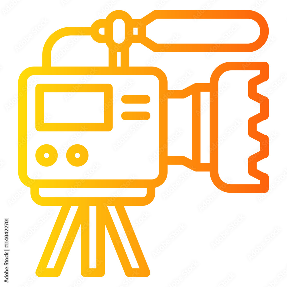 Yellow gradient technology icon image of various forms of electronic technology products Yellow gradient technology icon image of various forms of electronic technology products