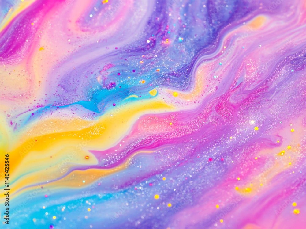 Colorful abstract swirl pattern with vibrant hues and sparkling elements Colorful abstract swirl pattern with vibrant hues and sparkling elements