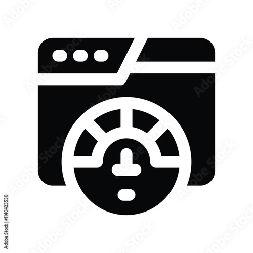 speed test icon. vector glyph icon for your website, mobile, presentation, and logo design.