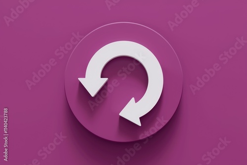 A white double arrow circular icon symbolizing refresh  repeat  or reload function.