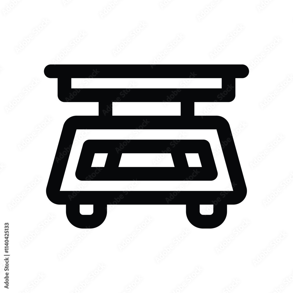 scale icon. vector line icon for your website, mobile, presentation, and logo design. scale icon. vector line icon for your website, mobile, presentation, and logo design.