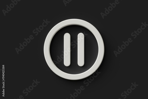 Minimalist pause button icon with parallel bars on dark background. Free Download Minimalist pause button icon with parallel bars on dark background. - GFXLoad