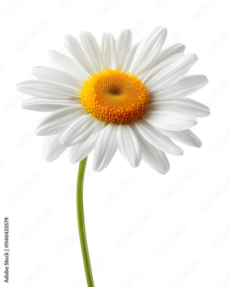 Naklejka premium Beautiful white daisy png isolated on transparent background