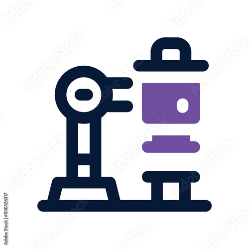 microscope icon. vector dual tone icon for your website, mobile, presentation, and logo design.