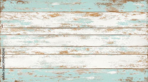 Weathered light blue and white wood planks background texture.