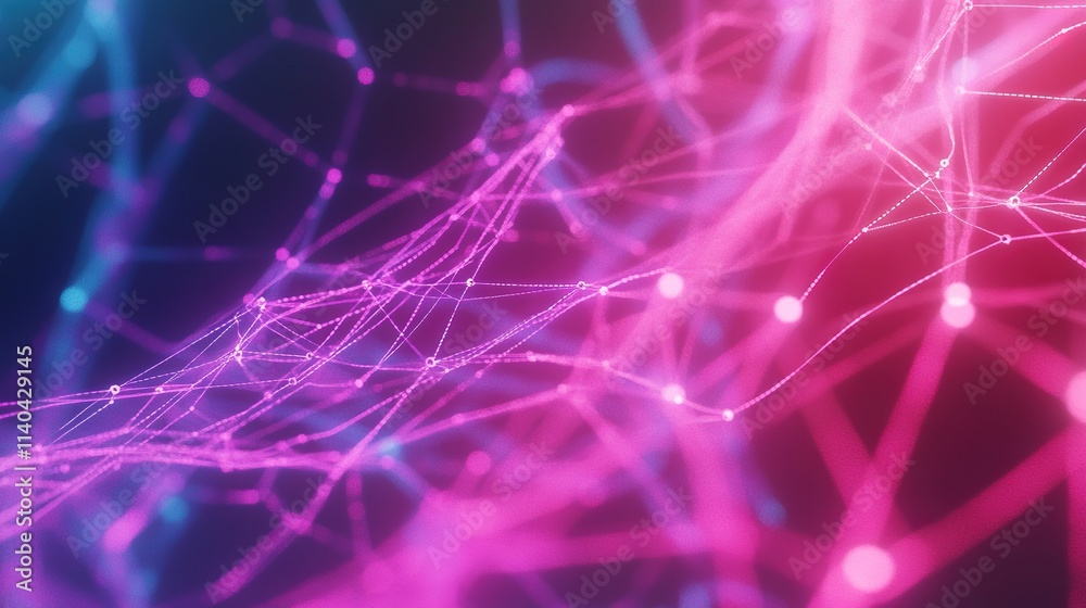 Abstract neon network lines on dark background Abstract neon network lines on dark background