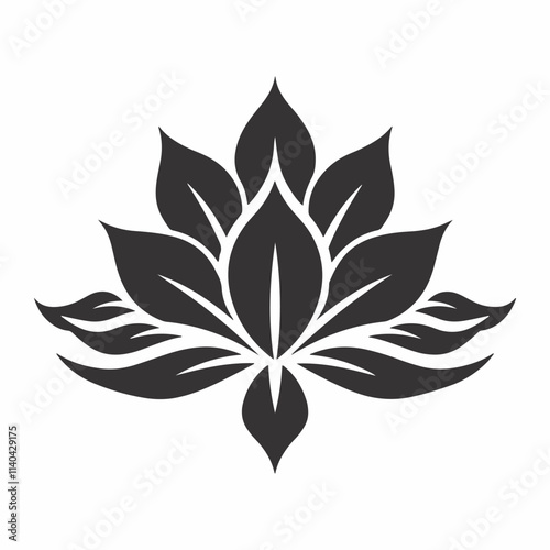 Agave cactus plant silhouette vector icon illustration