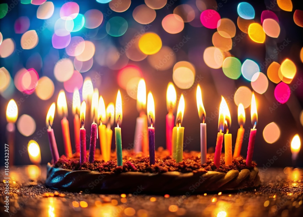Happy Birthday Low Light Background Images - Night Photography, Dark Birthday, Bokeh Lights, Candles, Celebration