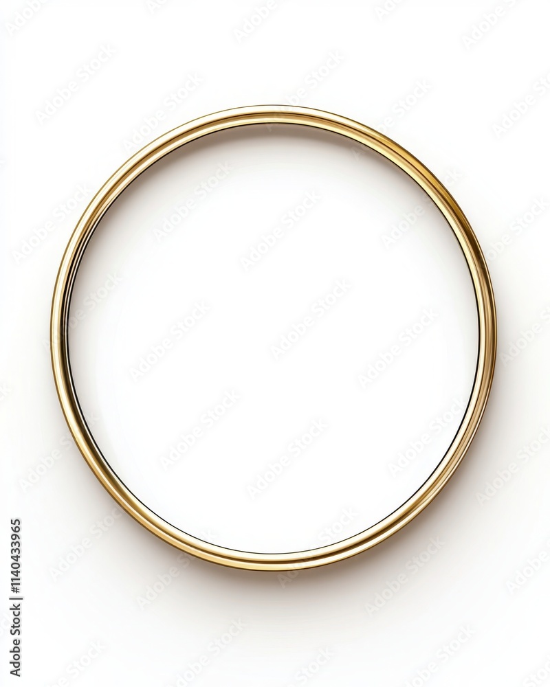Simple Circular Gold Border on White Background for Clean and Modern Vector Illustration Simple Circular Gold Border on White Background for Clean and Modern Vector Illustration