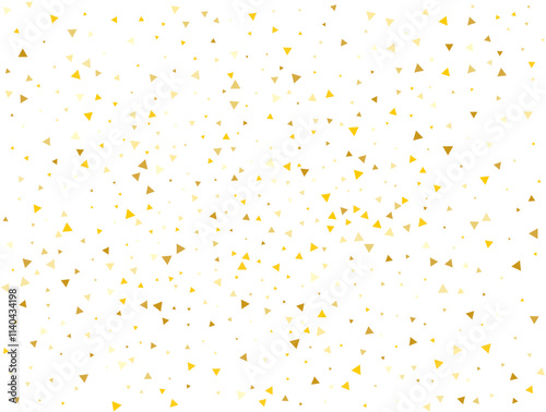 Luxury Gold Triangular Confetti Background. Vector illustration