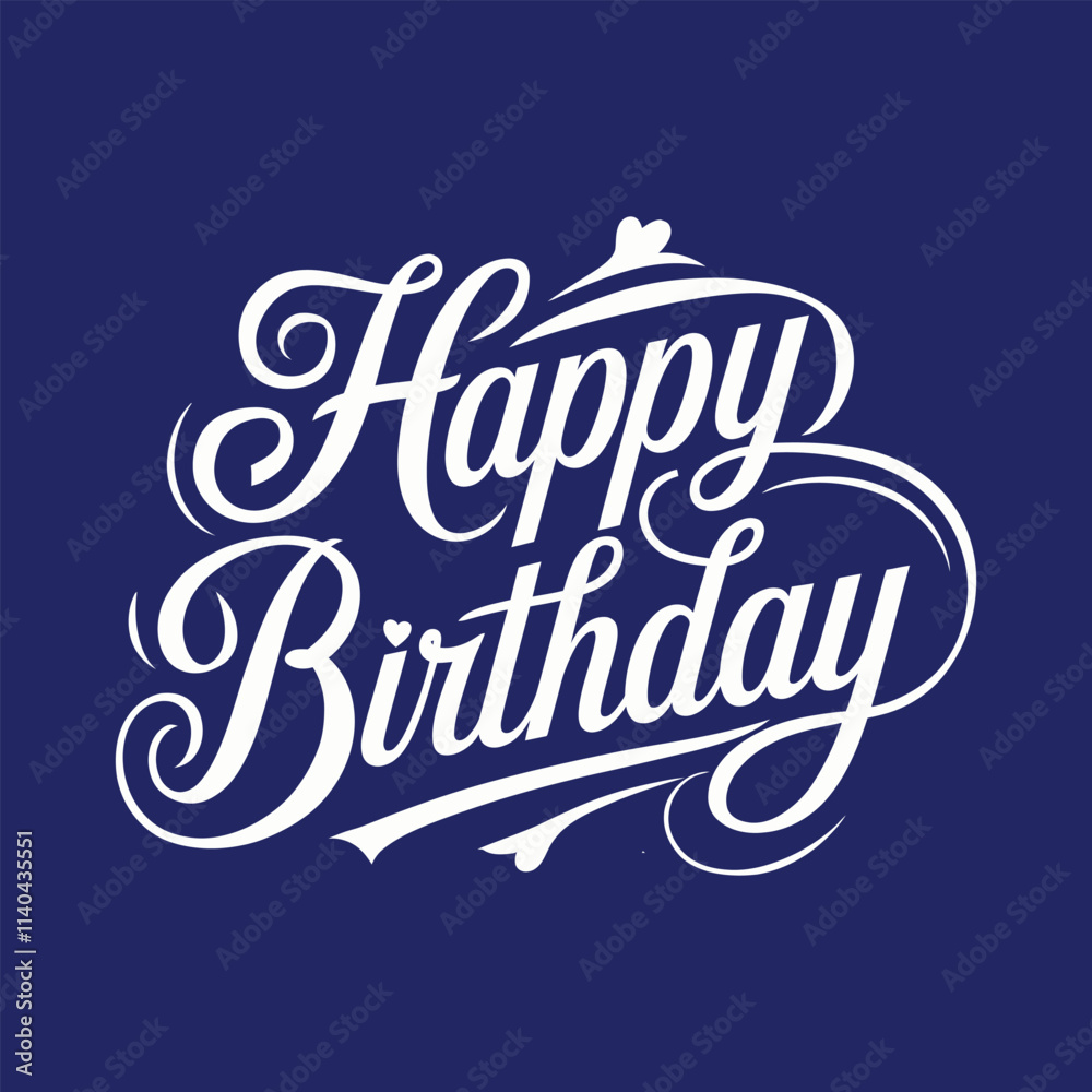 Happy Birthday Typography Lettering Design. Happy Birthday Typography Lettering Design.
