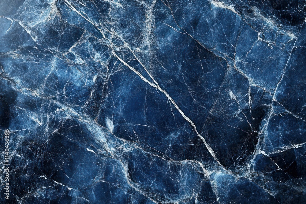 Obraz premium Dark Marble Texture with White Veins and Patterns