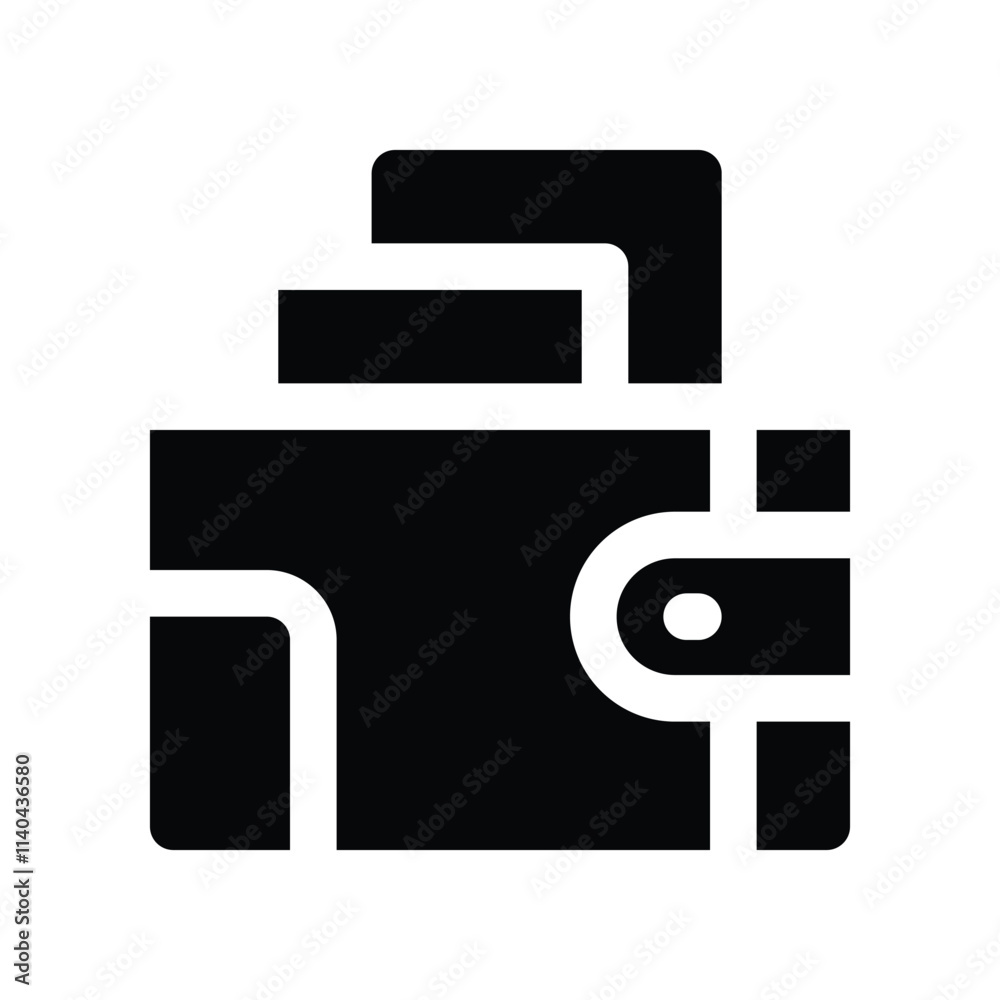 Wallet icon. vector glyph icon for your website, mobile, presentation, and logo design. Wallet icon. vector glyph icon for your website, mobile, presentation, and logo design.
