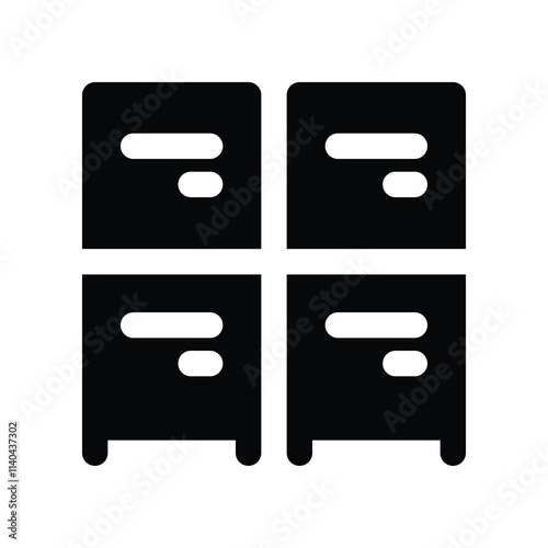 Lockers icon. vector glyph icon for your website, mobile, presentation, and logo design.