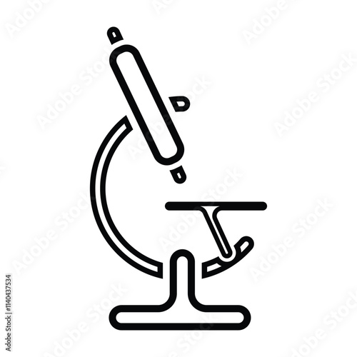 Scientific Research Microscope Icon Illustration

