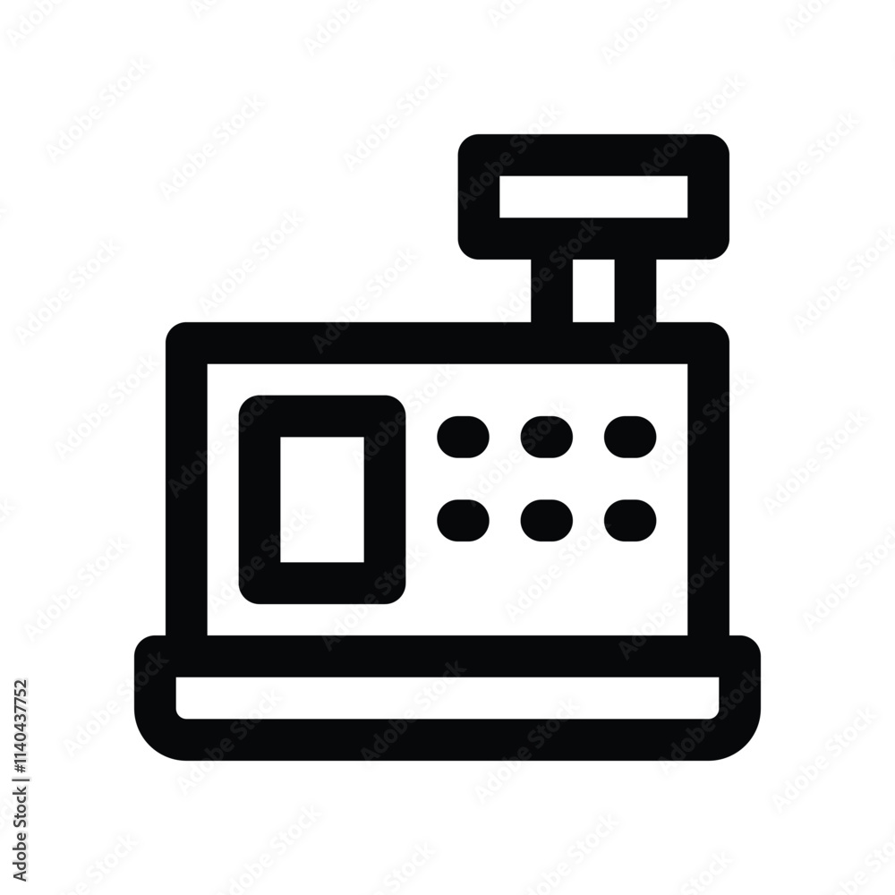 Cash Register icon. vector line icon for your website, mobile, presentation, and logo design. Cash Register icon. vector line icon for your website, mobile, presentation, and logo design.