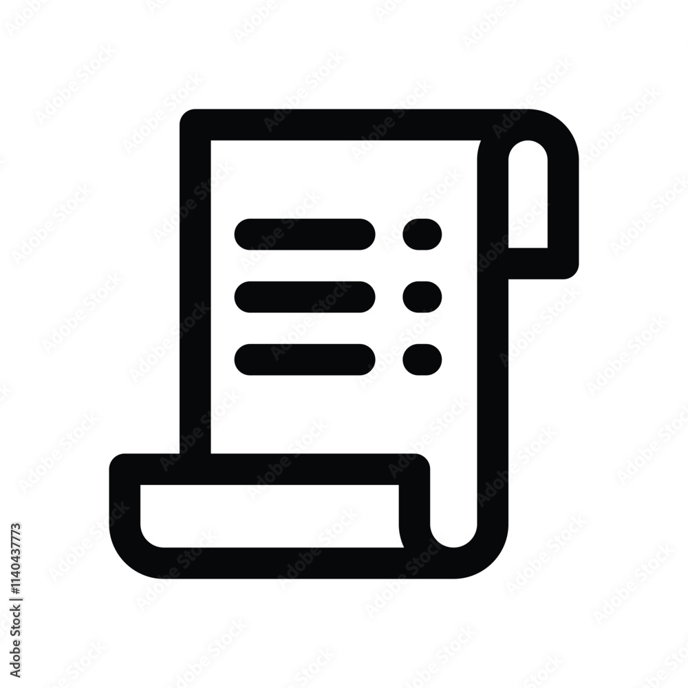 Invoice icon. vector line icon for your website, mobile, presentation, and logo design. Invoice icon. vector line icon for your website, mobile, presentation, and logo design.