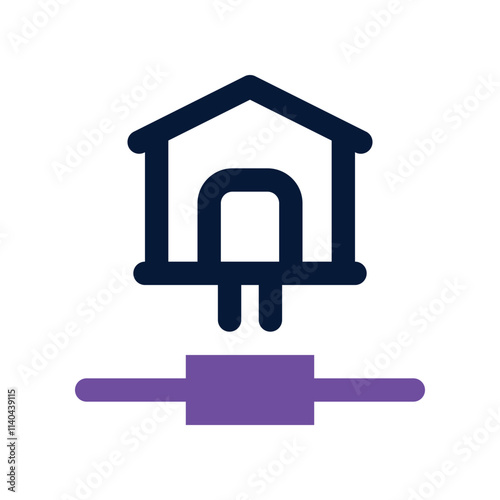 Home icon. vector dual tone icon for your website, mobile, presentation, and logo design.