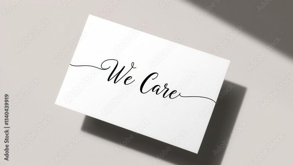 A simple, elegant card displaying the phrase A simple, elegant card displaying the phrase